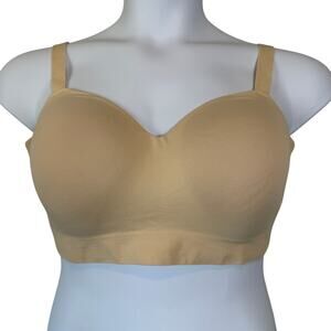 Shapermint Truekind Supportive Wireless Shaping Bra Sz XL Beige Chai Sweetheart
